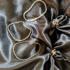 Lot of Sterling bracelets & rings